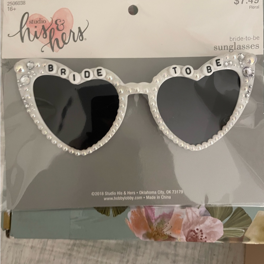 Bride To Be Heart Sunglasses